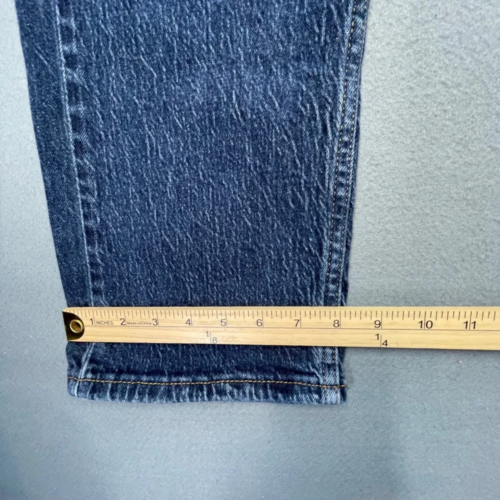 Levis Blue 505 Regular Fit Straight Leg Jeans Mens 36x34